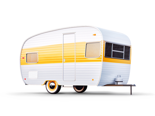Camper on a white background